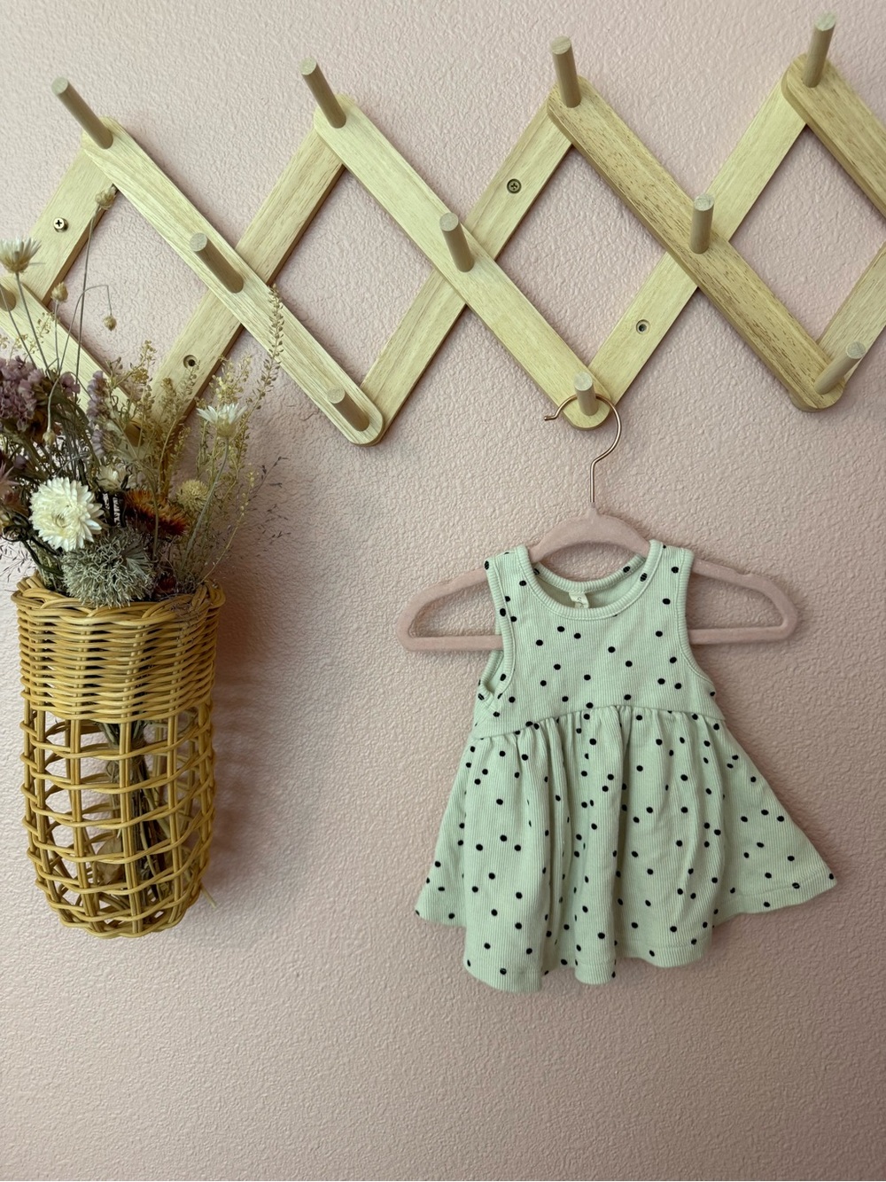 ❤️Quincy Mae Baby Girl Mint Polka Dot Tank Dress